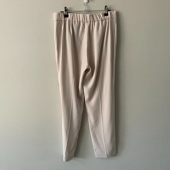 Wilfred Cohen Cropped Pleated Dress Pants Pull On Soft Blush Pink 4 - Picture 3 of 8